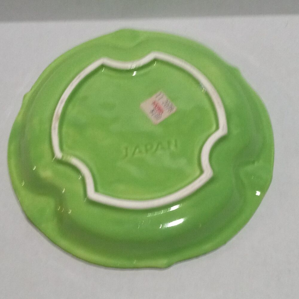 Vintage Majolica Ceramic Round Daisy Ashtray-MCM-1978-Trinket Dish-NEW - Picture 5 of 6